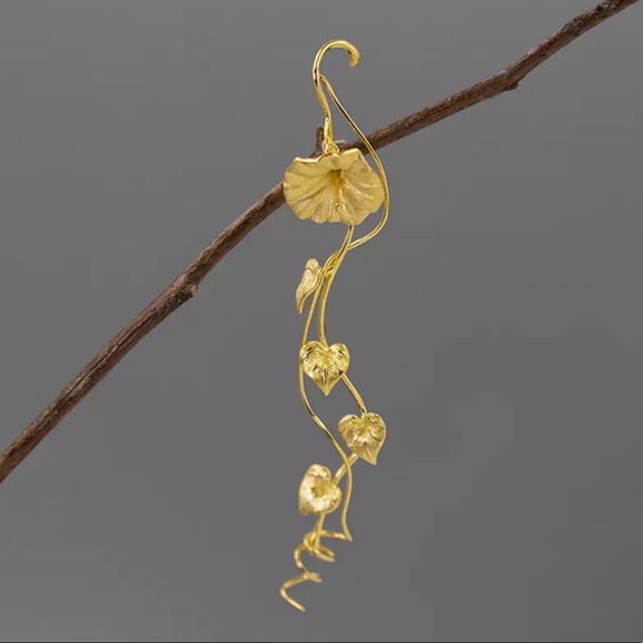 Hand Crafted Jewelry - Artisan Handmade Gold 925 Silver The Zoorina Flower Brooch
